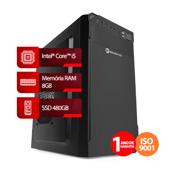 Computador Intel® Core™ i5 de 4º Geracao, RAM 8GB, SSD 480GB, Windows 10  Goldentec-1